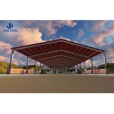 Cat Q235B/Q345B Low Carbon Versatile Farm Sheds Untuk Prefab Warehouse