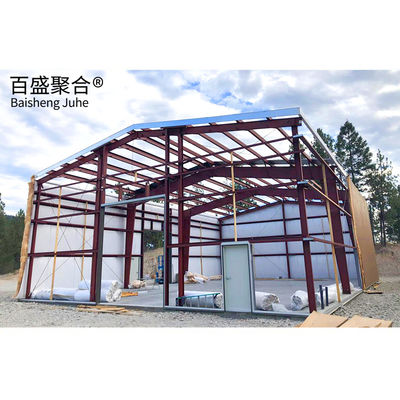 Struktur baja portabel Pengelasan Prefab Metal Barn Untuk Pertanian Pertanian Taman Menara