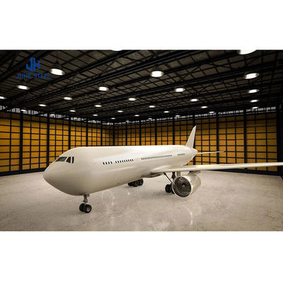 Struktur Baja Lukis Pesawat Hangar Gudang Ruang Kerangka Angkasa Pesawat Hangar Atap
