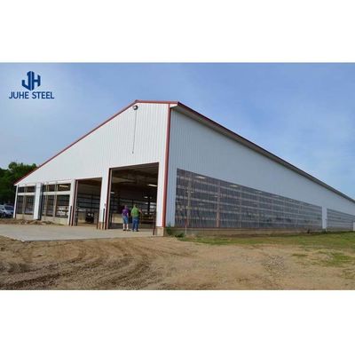 ASTM Standard Bending Welding Metal Shelter Peternakan Shelter Kuda Frame Baja