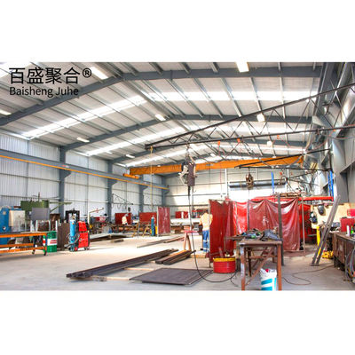 Bangunan Prefab Workshop Struktur Baja Ringan dengan Kerangka Utama Balok Baja Bentuk H Padat