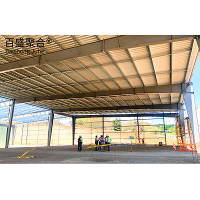 Bangunan Prefab Workshop Struktur Baja Ringan dengan Kerangka Utama Balok Baja Bentuk H Padat
