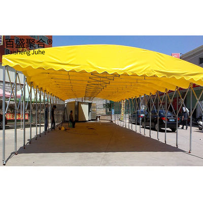 Electrically Retractable Steel Summer Sunshade Telescopic Folding Sliding Awning Tent