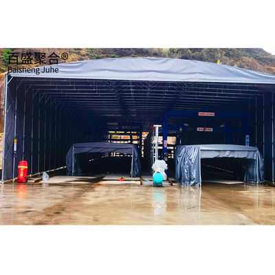 Tenda Kerangka Logam Bergerak Standar AiSi Parkir Mobil Besar
