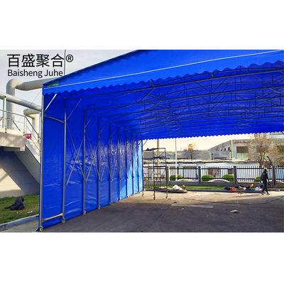 Tenda Kerangka Logam Bergerak Standar AiSi Parkir Mobil Besar