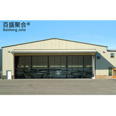 Hangar Pesawat Prefabrikasi dengan Struktur Baja Lukis dan Jendela Alloy Aluminium