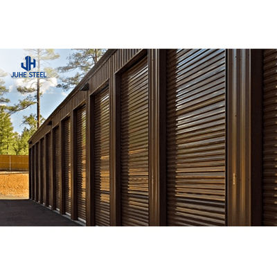Baja Karbon Rendah Mudah Mengumpulkan Metal Carports Shed Desain Atap Struktural Baja Garasi Mobil