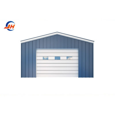 Bagian Struktur Utama Coulmn Steel Frame Workshop untuk Green Color Garage di Prefab