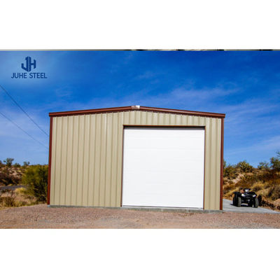 Struktur Logam 2 Garasi Mobil Tempat penampungan untuk outdoor Steel Struktural Steel Frame Workshop