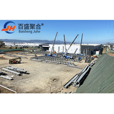 Layanan pemotongan Prefab Metal Warehouse Fabrikasi baja untuk bangunan industri