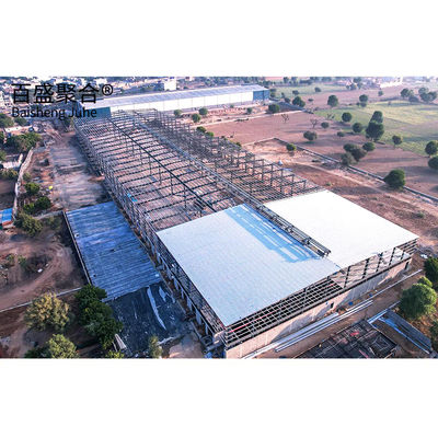 Direct Prefab Workshop Struktur rangka baja ringan untuk bangunan struktural modular
