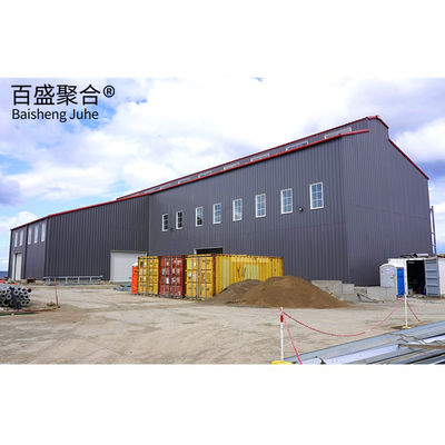 Q355 Q235B Bangunan Baja Prefabrikasi Gudang Logam Lokakarya Hangar Hall Self Storage