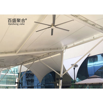 Sunshade Parkir Mobil Struktur Membran Tekanan dengan Lapisan PTFE