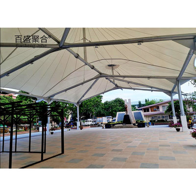 Kekuatan Tear W/F 400/350N/5CM Kain tenda Shade Shed Untuk kustomisasi lanskap