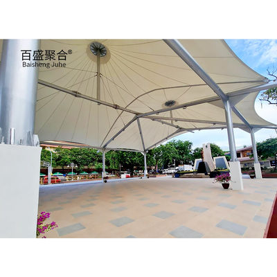 Kain Kaca Disesuaikan Membran Kerangka Baja Membran Struktur Tekanan Hangar Pesawat Canopy