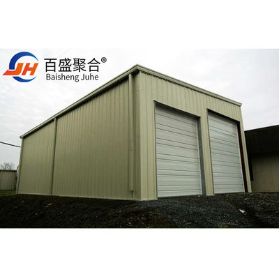 Prefab Large Span Warehouse dengan struktur diperkuat logam dan C.Z bentuk Purlin