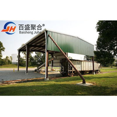 Prefab Large Span Warehouse dengan struktur diperkuat logam dan C.Z bentuk Purlin