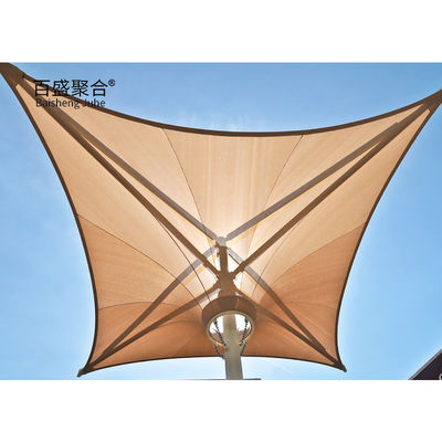 Kain 11150g Struktur Membran Tensile Shade Dengan Struktur Karbon Frame Baja