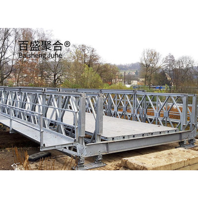 Jembatan Metal Pejalan kaki Jembatan baja untuk jalur tunggal Lebar 4,2m