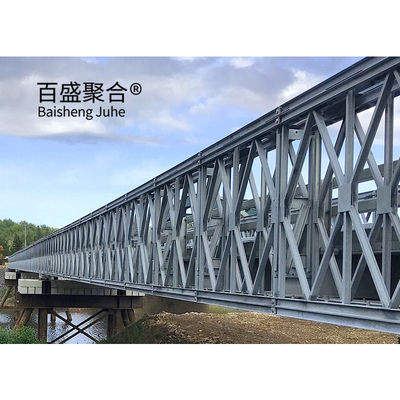 Jembatan Metal Pejalan kaki Jembatan baja untuk jalur tunggal Lebar 4,2m