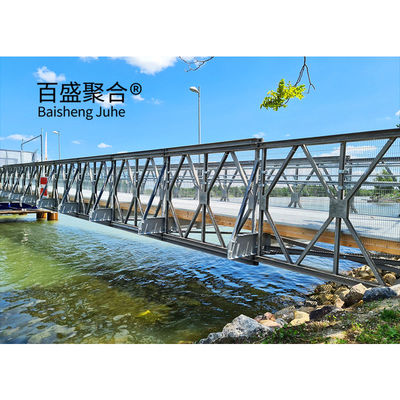 Steel Truss Frame Bridge Modular Prefab Portable HD200 Dengan Total Panjang 15m-60m