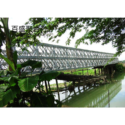 Steel Truss Frame Bridge Modular Prefab Portable HD200 Dengan Total Panjang 15m-60m