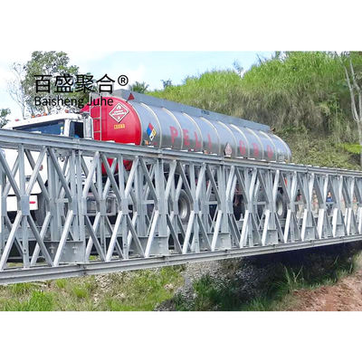Jembatan Struktur Baja Panel Galvanis Q355 / Kelas 350 / ASTM A992 Jembatan Baja Portable