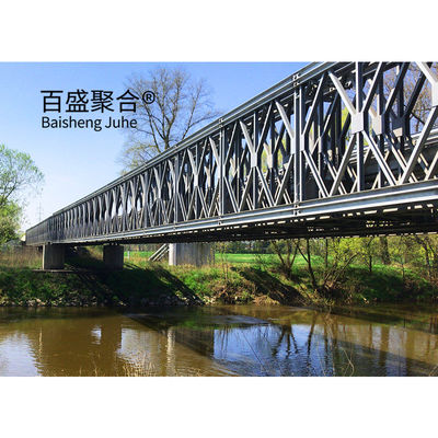 Jembatan Struktur Baja Panel Galvanis Q355 / Kelas 350 / ASTM A992 Jembatan Baja Portable