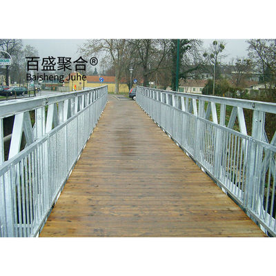 Jembatan Struktur Baja Panel Galvanis Q355 / Kelas 350 / ASTM A992 Jembatan Baja Portable