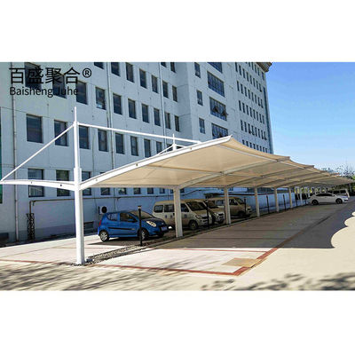 PVDF/PTFE Sail Finishing Struktur baja 10x20 Metal Garage Canopy