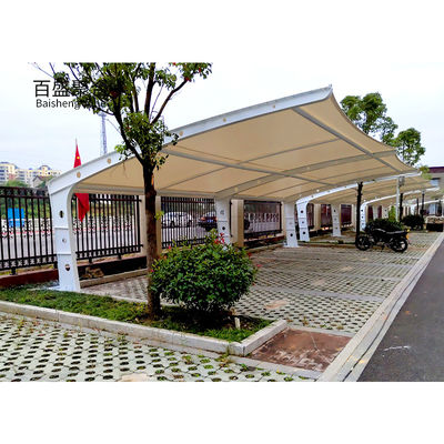 Modern Prefabricated Metal Shade Canopy Untuk Motorcycle dan Storage Bike Frame Putih Powder Coated