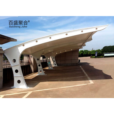 Modern Prefabricated Metal Shade Canopy Untuk Motorcycle dan Storage Bike Frame Putih Powder Coated