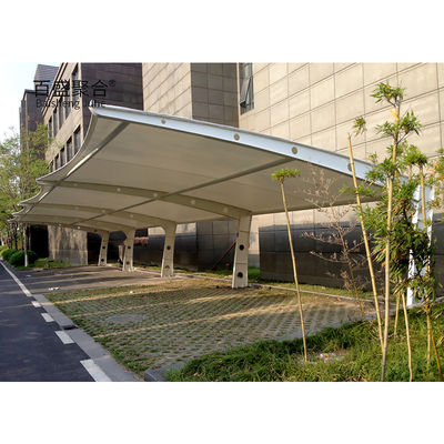 Modern Prefabricated Metal Shade Canopy Untuk Motorcycle dan Storage Bike Frame Putih Powder Coated