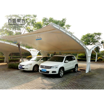 Modern Prefabricated Metal Shade Canopy Untuk Motorcycle dan Storage Bike Frame Putih Powder Coated