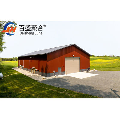 Galvanized Prefabricated Steel Structure Metal Storage Shed Desain untuk Gudang