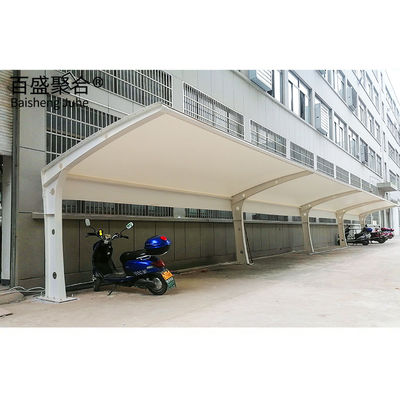Kain Membran Waterproof Mobil Tensile Mobil Parking Shades Workshop Struktur Baja OEM ODM