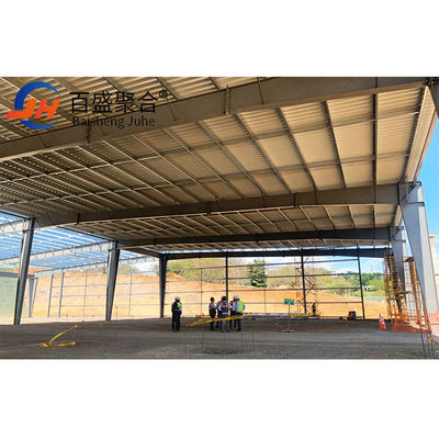 Bangunan gudang prefabrikasi baja karbon rendah dengan desain gambar CAD