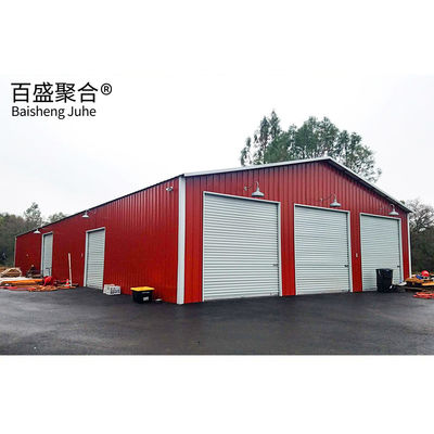 24 X 40 Bangunan Logam atap Logam Carports Dengan Pintu Geser
