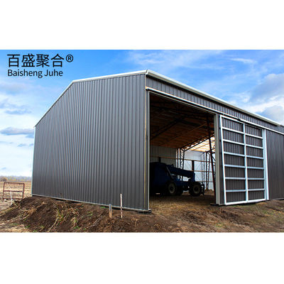 Hard Steel Building Garage Kits Dengan Aluminium Alloy Window