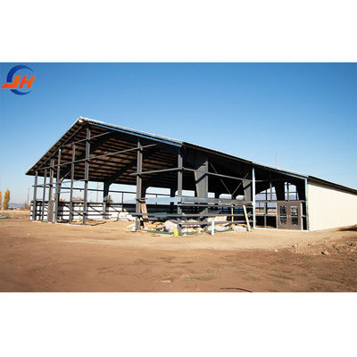 Low Carbon Steel Prefabricated Commercial Building Warehouse dengan Desain Nyaman