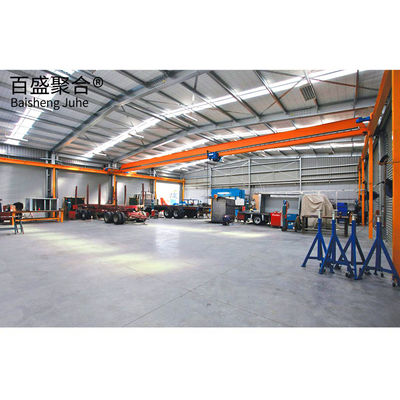 Gudang Baja Bangunan Baja Metal Prefab Gedung gudang dengan jendela paduan aluminium