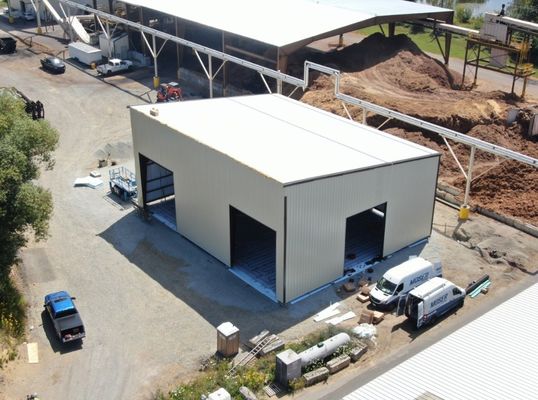 Kerangka baja konstruksi penyimpanan Hangar prafabrikasi untuk baja karbon rendah Q235 Q345
